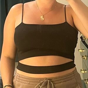 Black Women's Crop Top